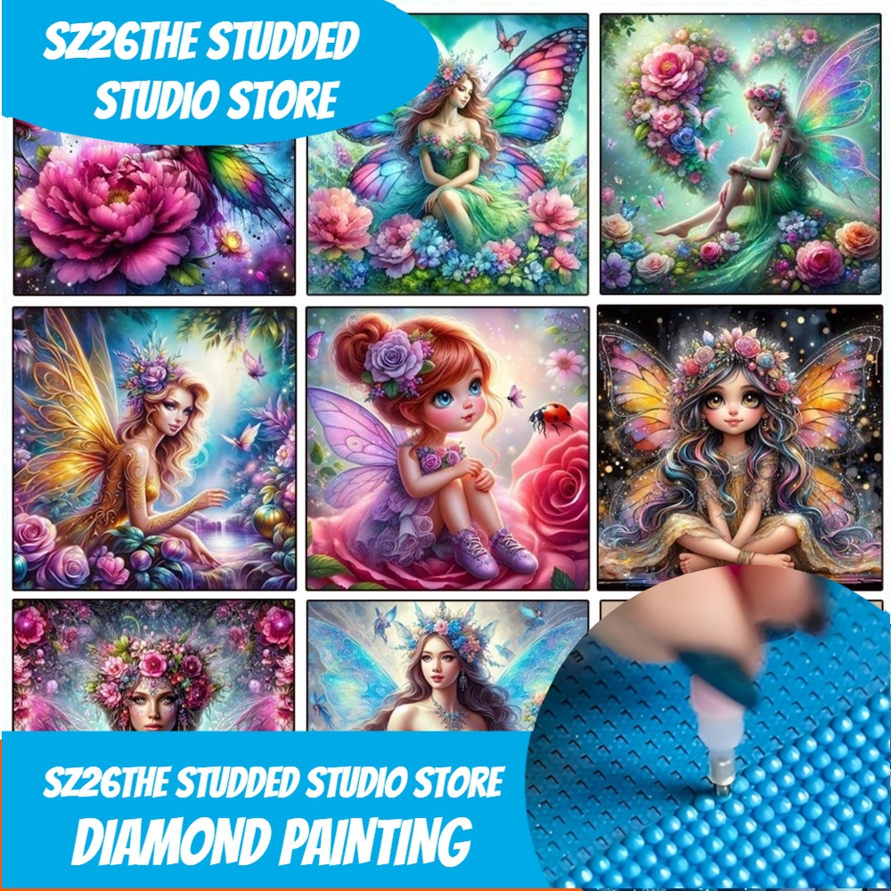 Resin Art Home Decor - Sz26The Studded Cute Elf Girl Diamond