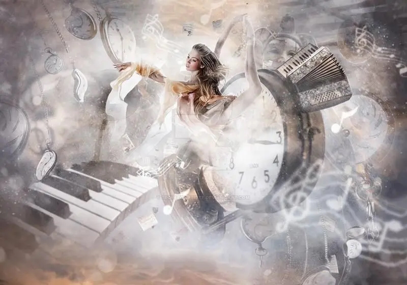 Resin Art Clock - JMINE Div 5D dance lady clock