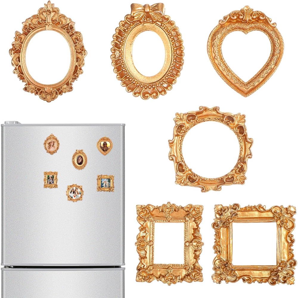 Resin Art Gift For Wedding - Small Vintage Gold Picture Frames Set