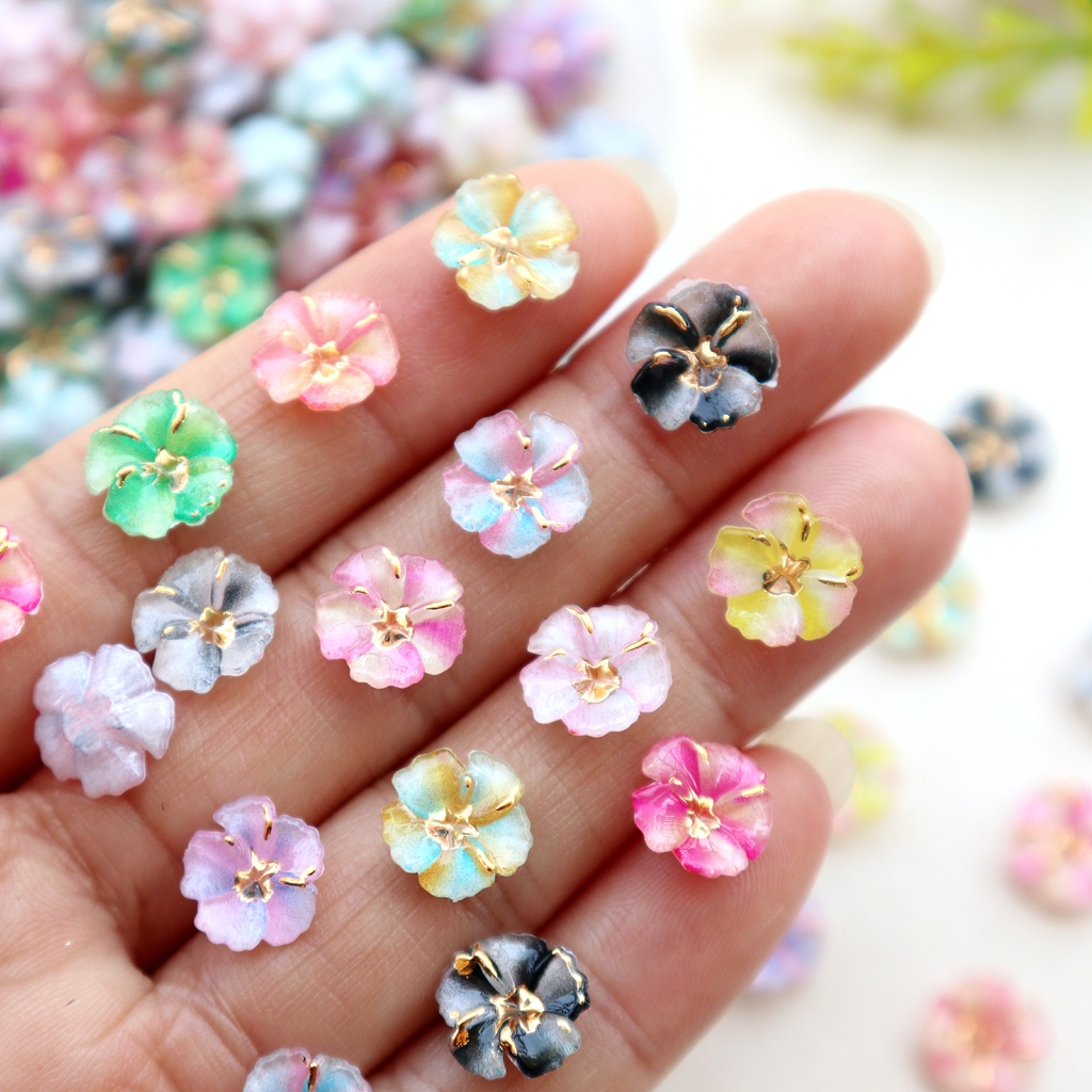 Resin Art Diy - 30pcs Mini Resin Flower Cabochons -