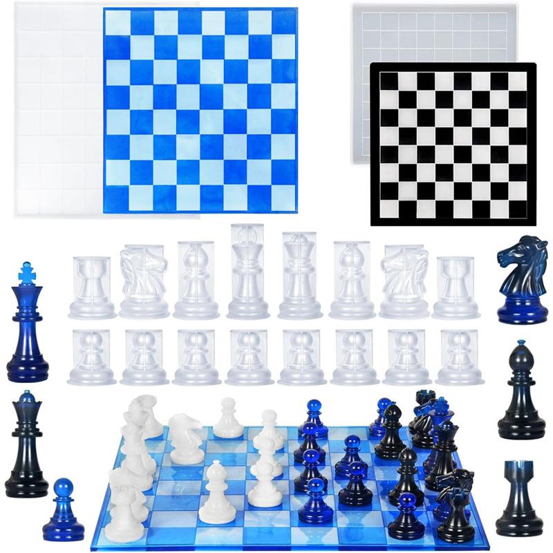 Resin Chess Set Mold With Ches - đánh giá và giá Resin Art Guide