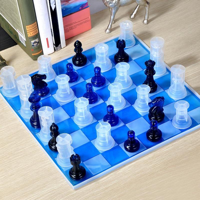 Resin Chess Set Mold With Ches - đánh giá và giá Resin Art Guide