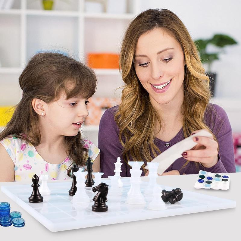 Resin Chess Set Mold With Ches - đánh giá và giá Resin Art Guide