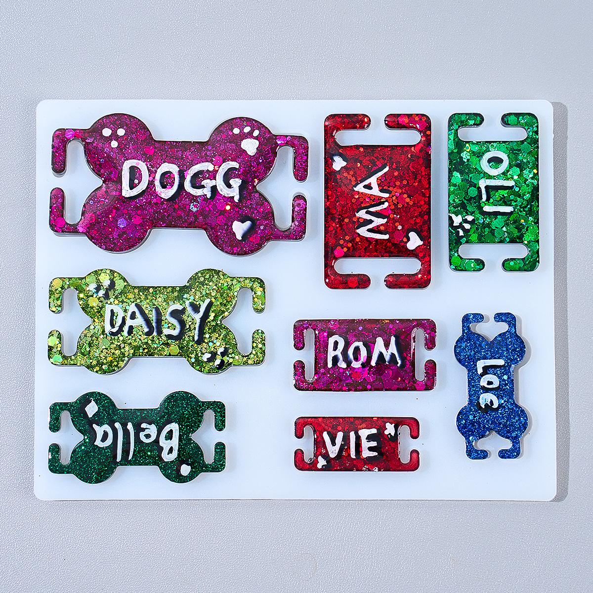 DIY Cat Dog ID Tag Silicone Mo - đánh giá và giá Resin Art Mould