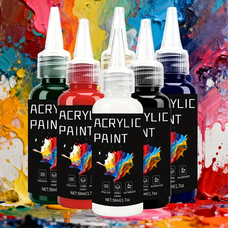 Acrylic Paint Set 6 Colors 50m - đánh giá và giá Resin Art With Wood