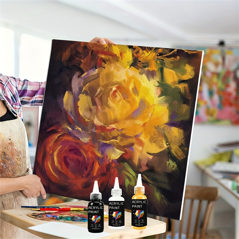 Acrylic Paint Set 6 Colors 50m - đánh giá và giá Resin Art With Wood