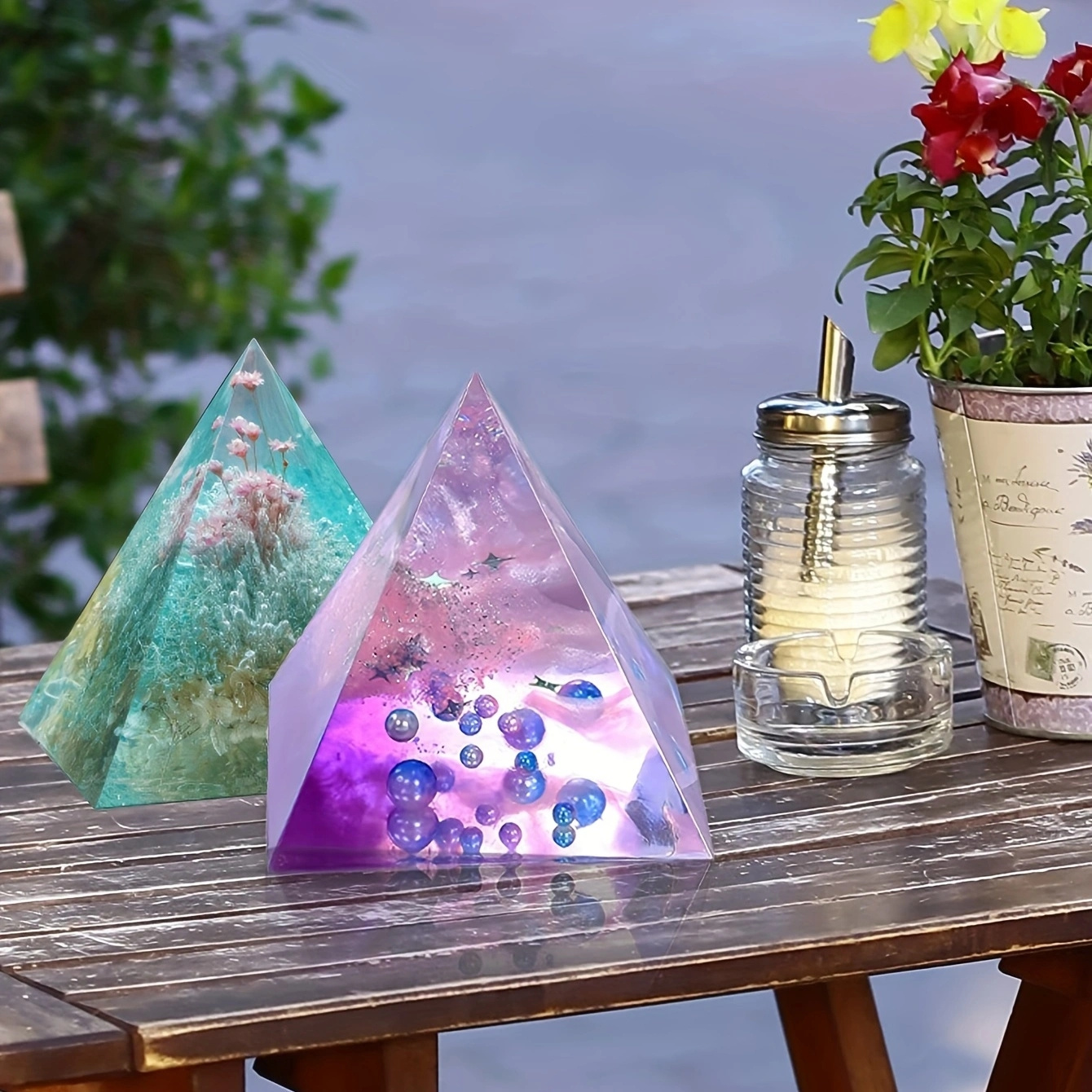 5pc - Pyramid Resin Molds of V - đánh giá và giá Resin Art Guide