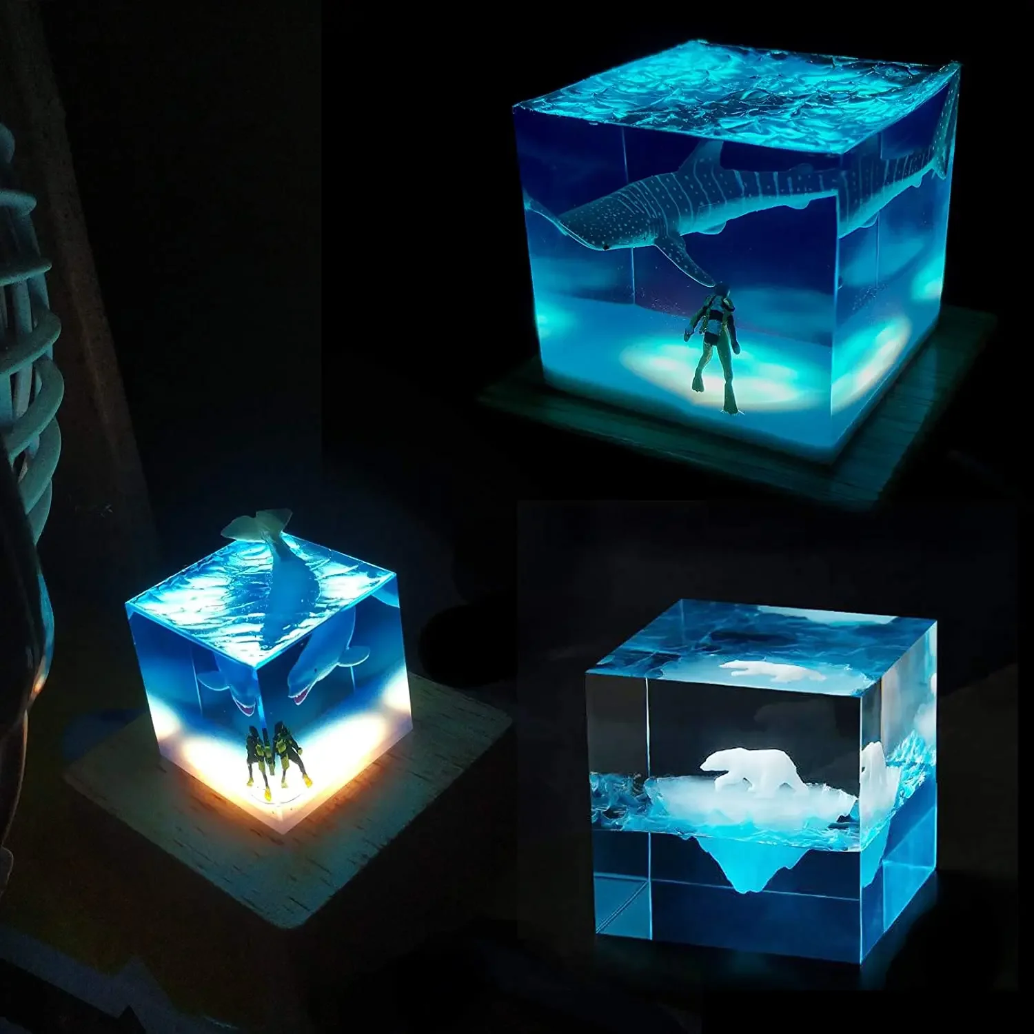 Square Light Resin Mold,led Si - đánh giá và giá Resin Art With Wood