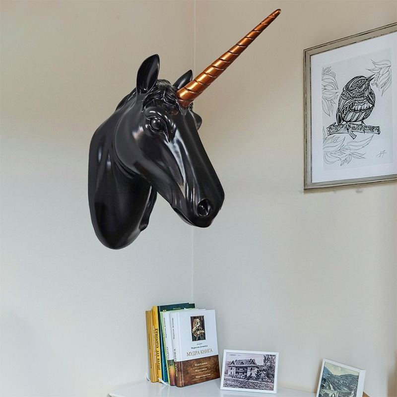 Unicorn Horse Head Wall Art, R - đánh giá và giá Background Resin Art