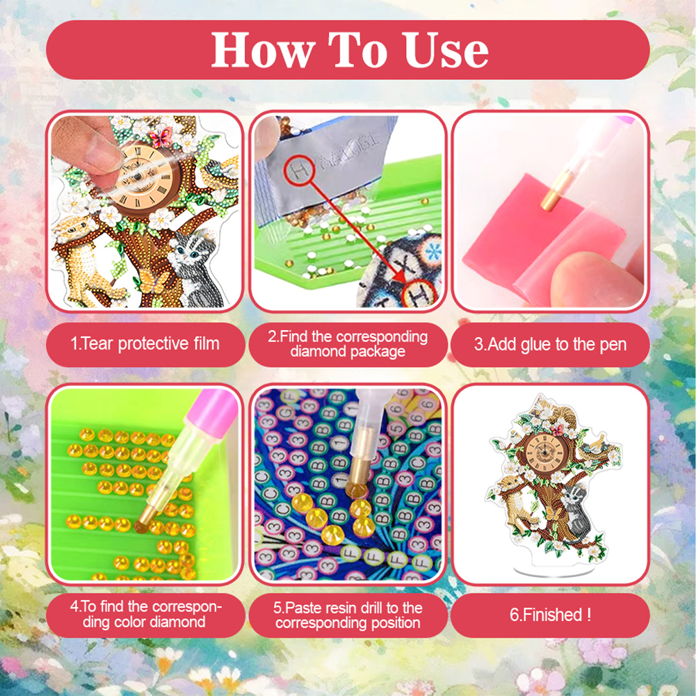 Acrylic Special Shape Flower B - đánh giá và giá Resin Art Clock