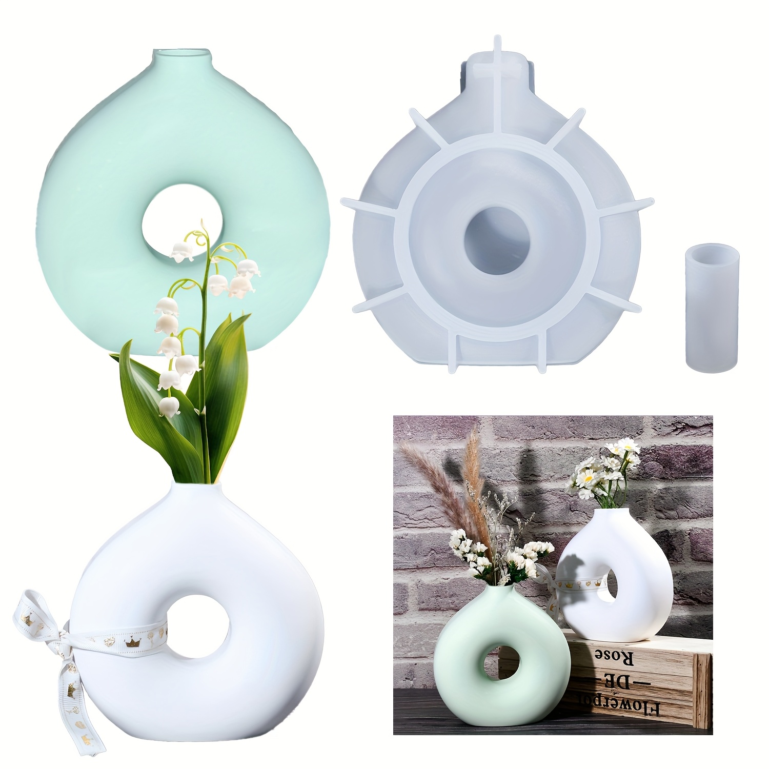 1 DIY Round Vase Silicone Moul - đánh giá và giá Resin Art Mould