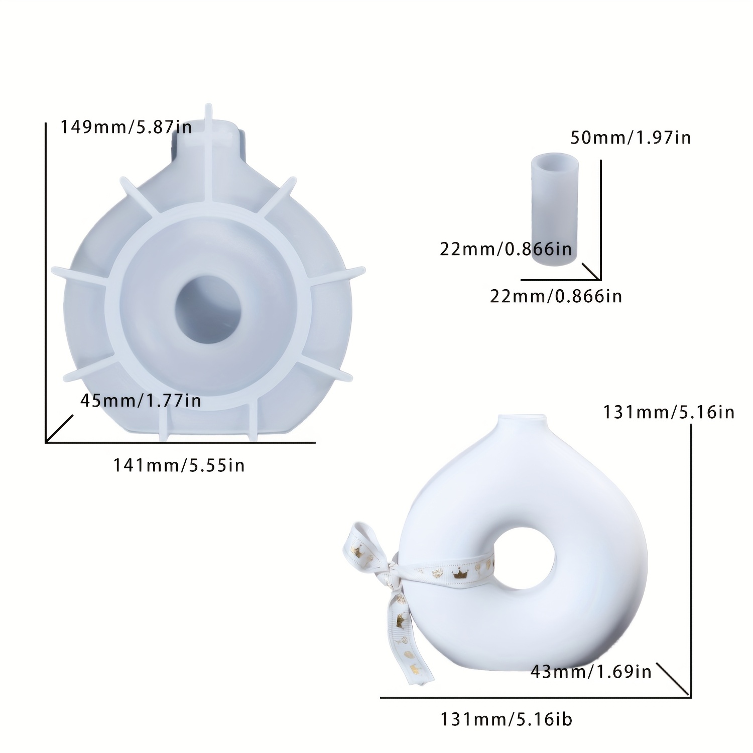 1 DIY Round Vase Silicone Moul - đánh giá và giá Resin Art Mould