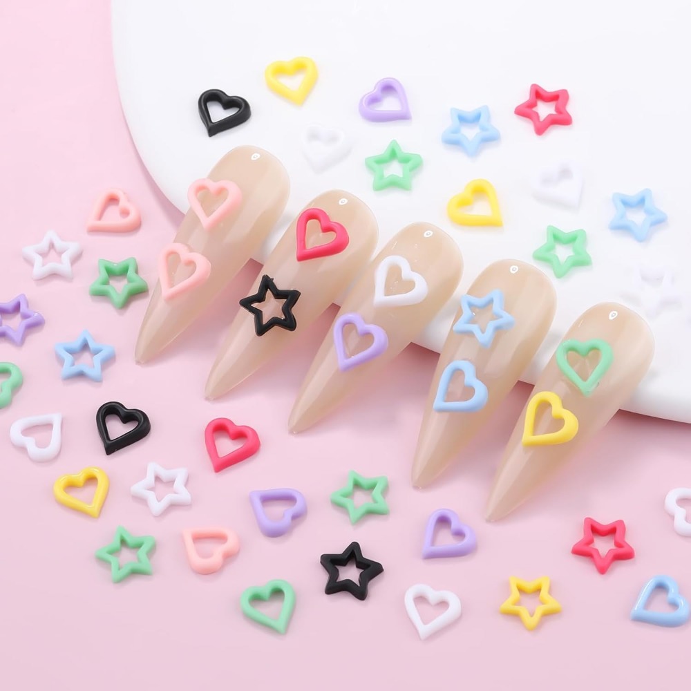 200PCS 3D Heart Star Resin Cha - đánh giá và giá Resin Art Diy