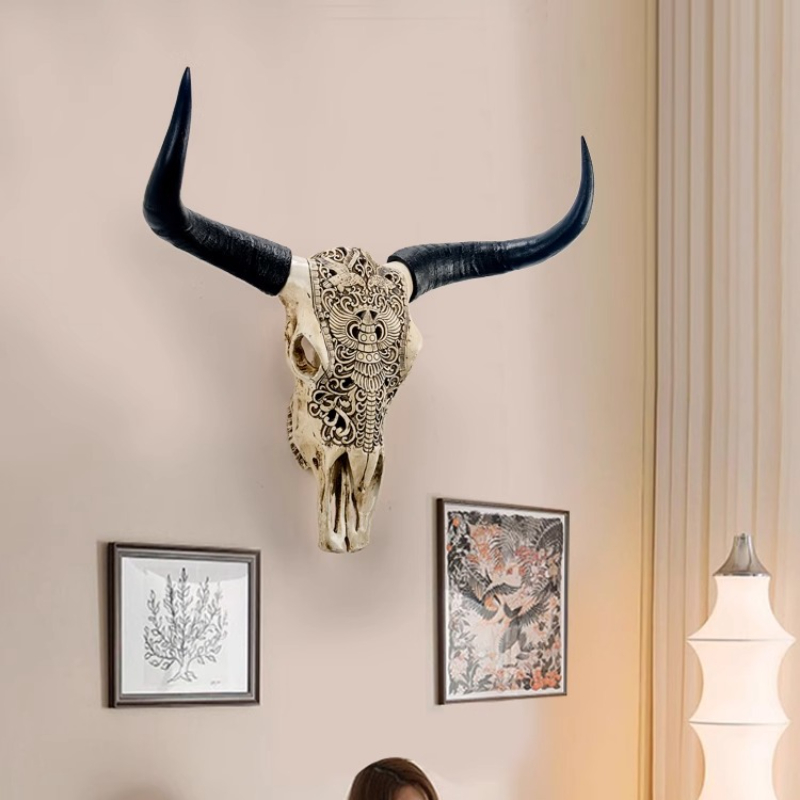 Resin Bull Head Wall Decoratio - đánh giá và giá Background Resin Art
