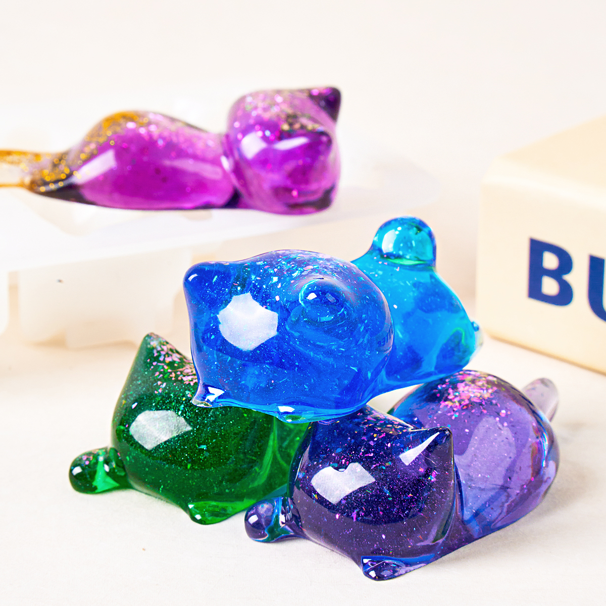 3D Cat Crystal Epoxy Resin Mol - đánh giá và giá Resin Art Mould