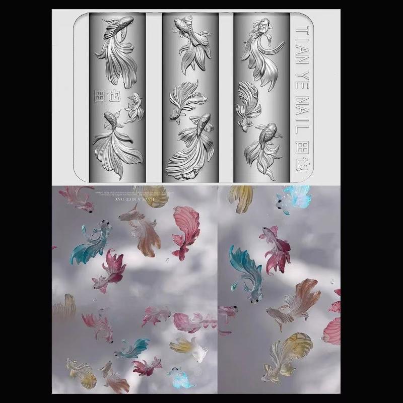 【xxx】Silicone Nail Ocean Merma - đánh giá và giá Resin Art Template