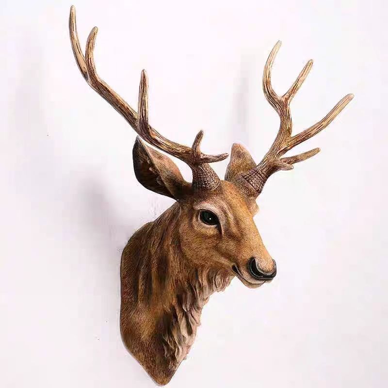 60/80CM American Deer Head Wal - đánh giá và giá Background Resin Art