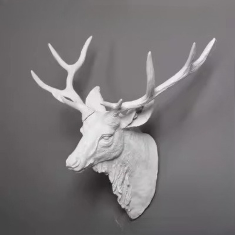 60/80CM American Deer Head Wal - đánh giá và giá Background Resin Art