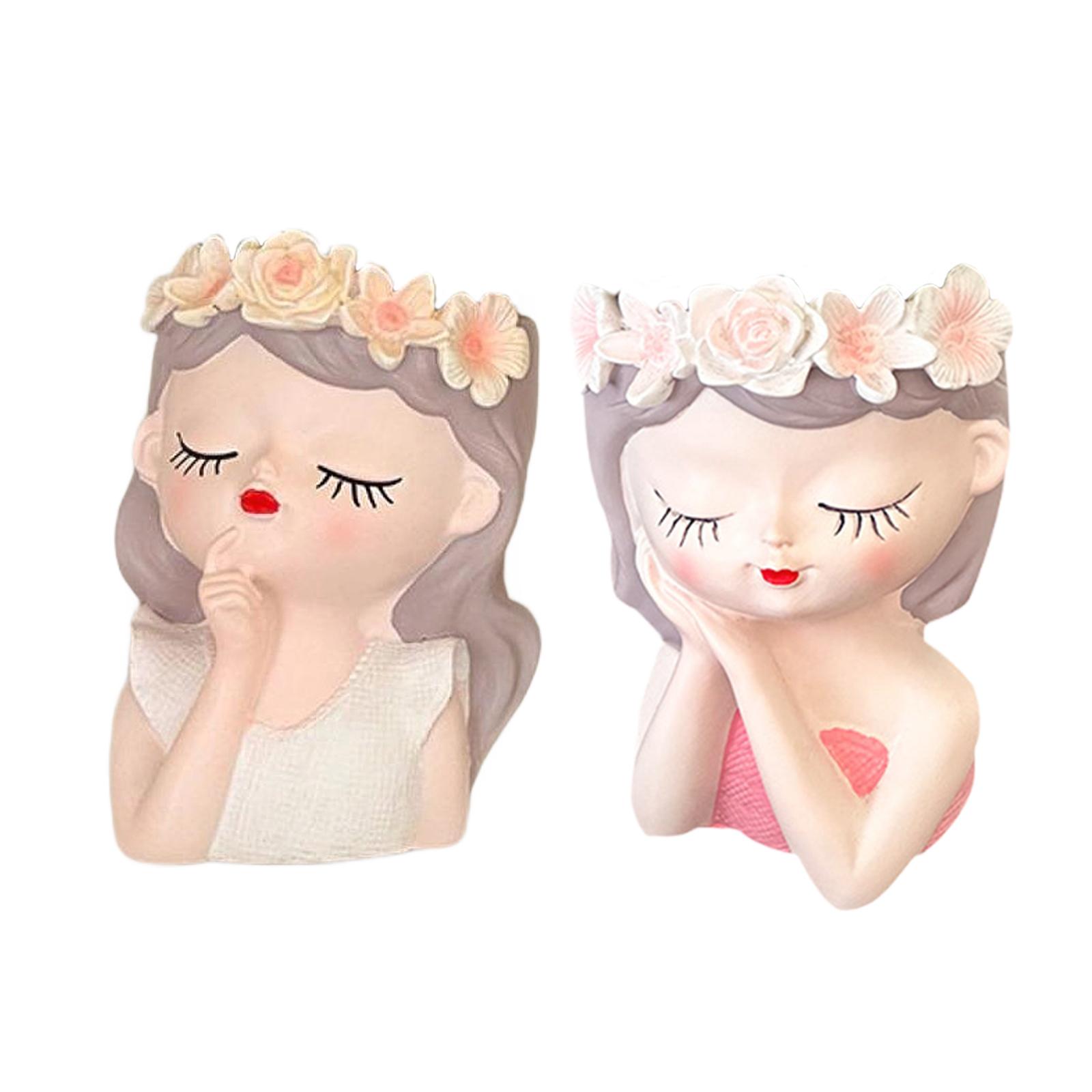 Fairy Head Flower Pot Photo Pr - đánh giá và giá Resin Art Gift For Wedding