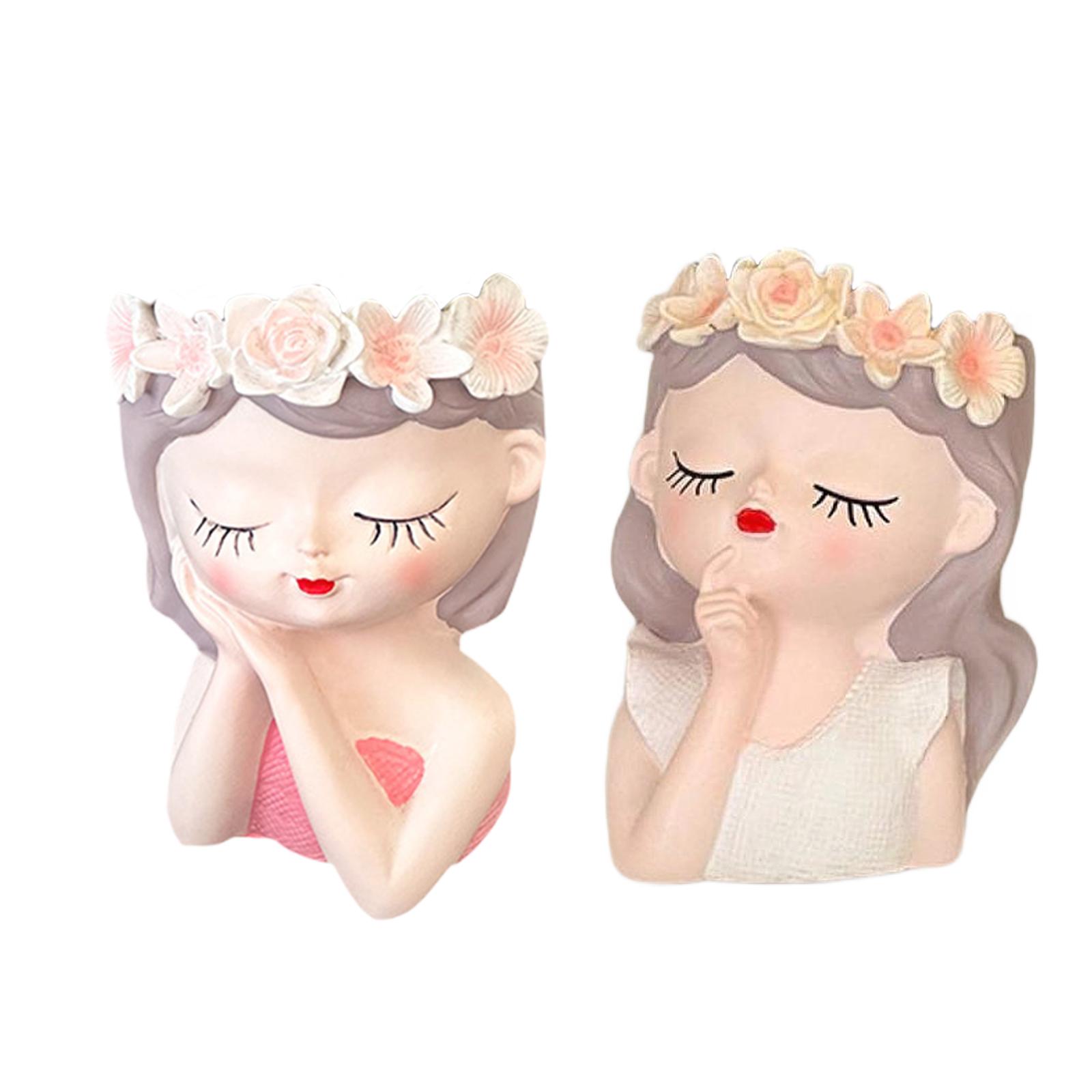 Fairy Head Flower Pot Photo Pr - đánh giá và giá Resin Art Gift For Wedding