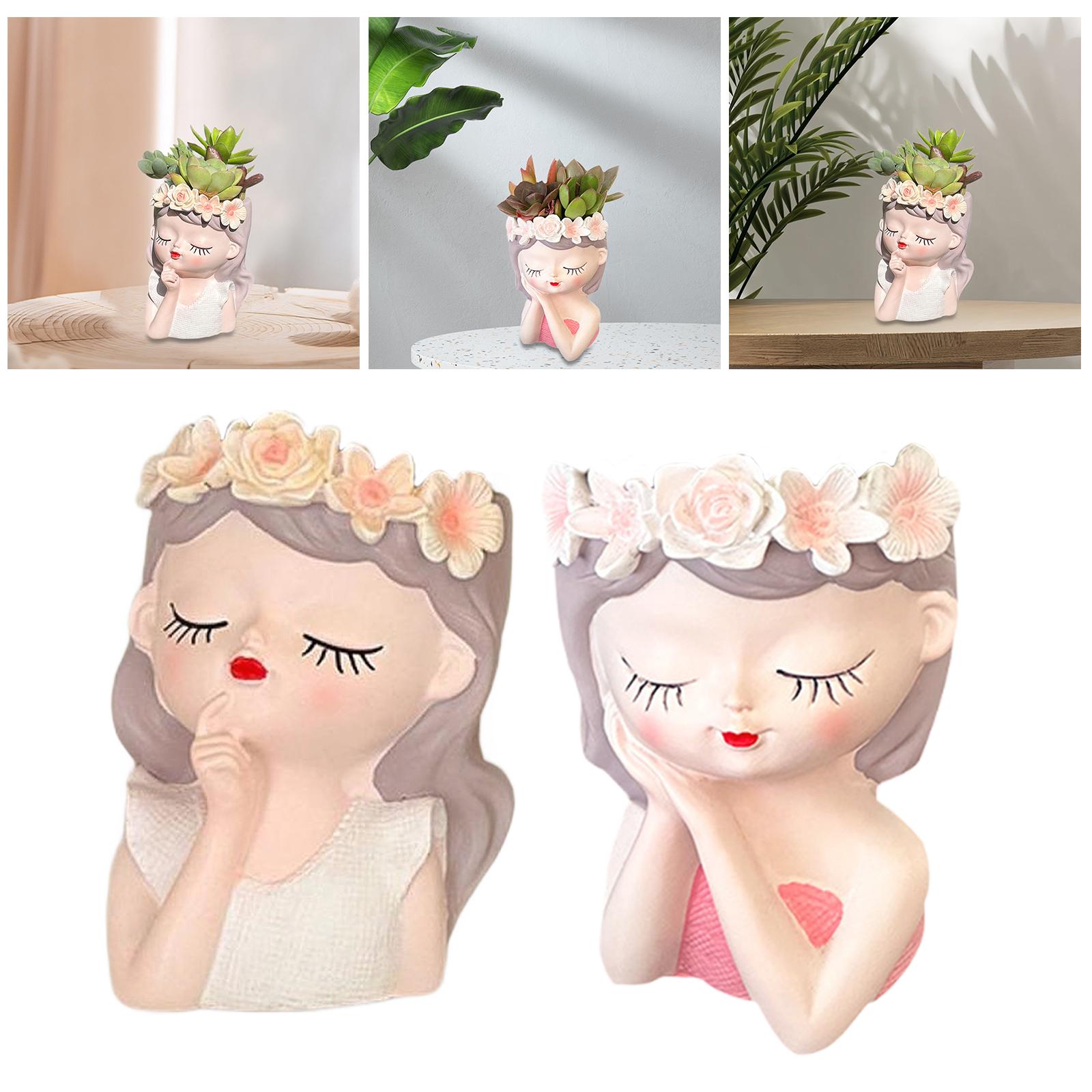 Fairy Head Flower Pot Photo Pr - đánh giá và giá Resin Art Gift For Wedding