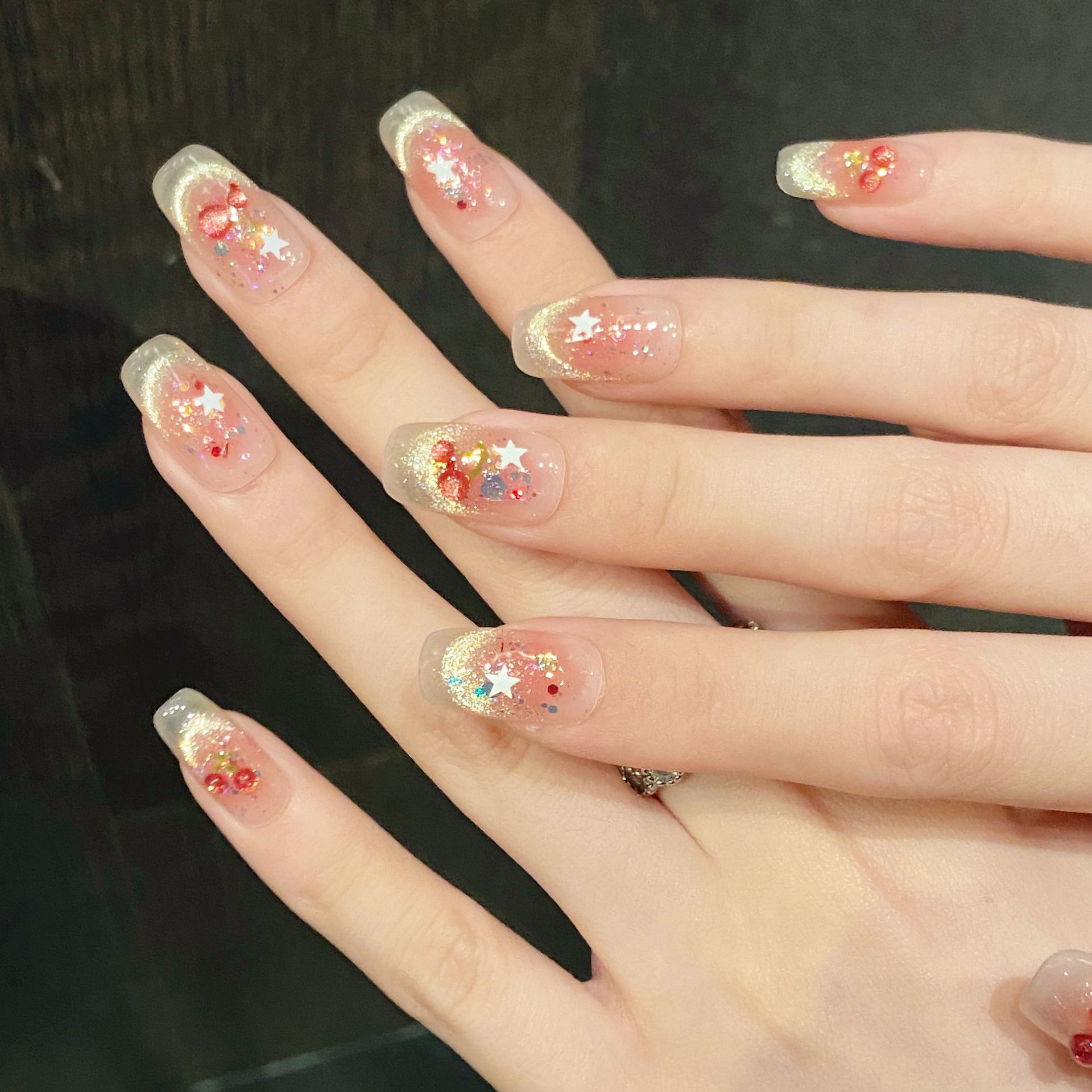 10pcs Sweet Cherry Press On Na - đánh giá và giá Resin Art Glitter