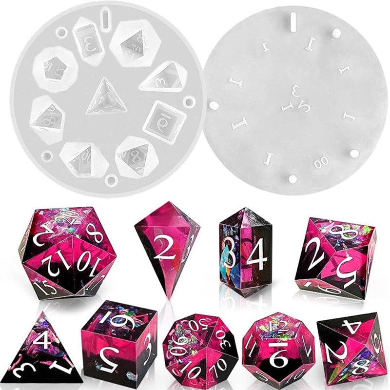 DIY DND Sharp Edge Dice Silico - đánh giá và giá Resin Art Template