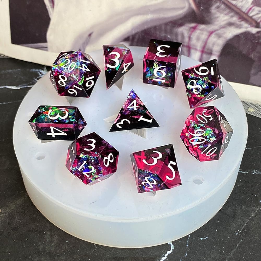 DIY DND Sharp Edge Dice Silico - đánh giá và giá Resin Art Template