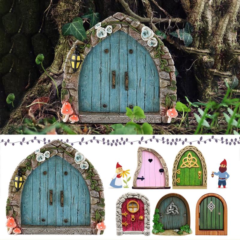 Elf Fairy Door Miniature Garde - đánh giá và giá Resin Art With Wood