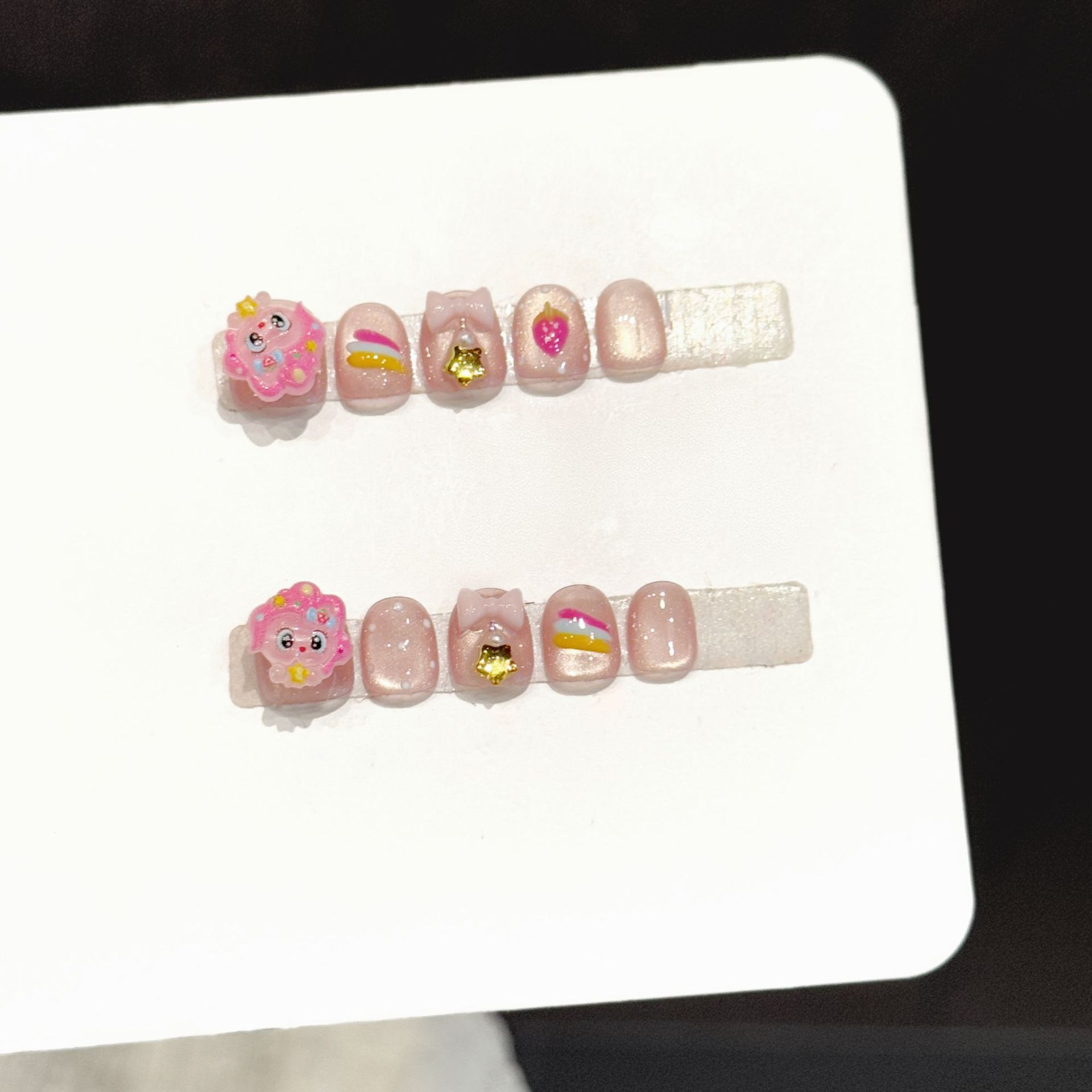10PCS Handmade Nail Art Pink D - đánh giá và giá Resin Art For Kids