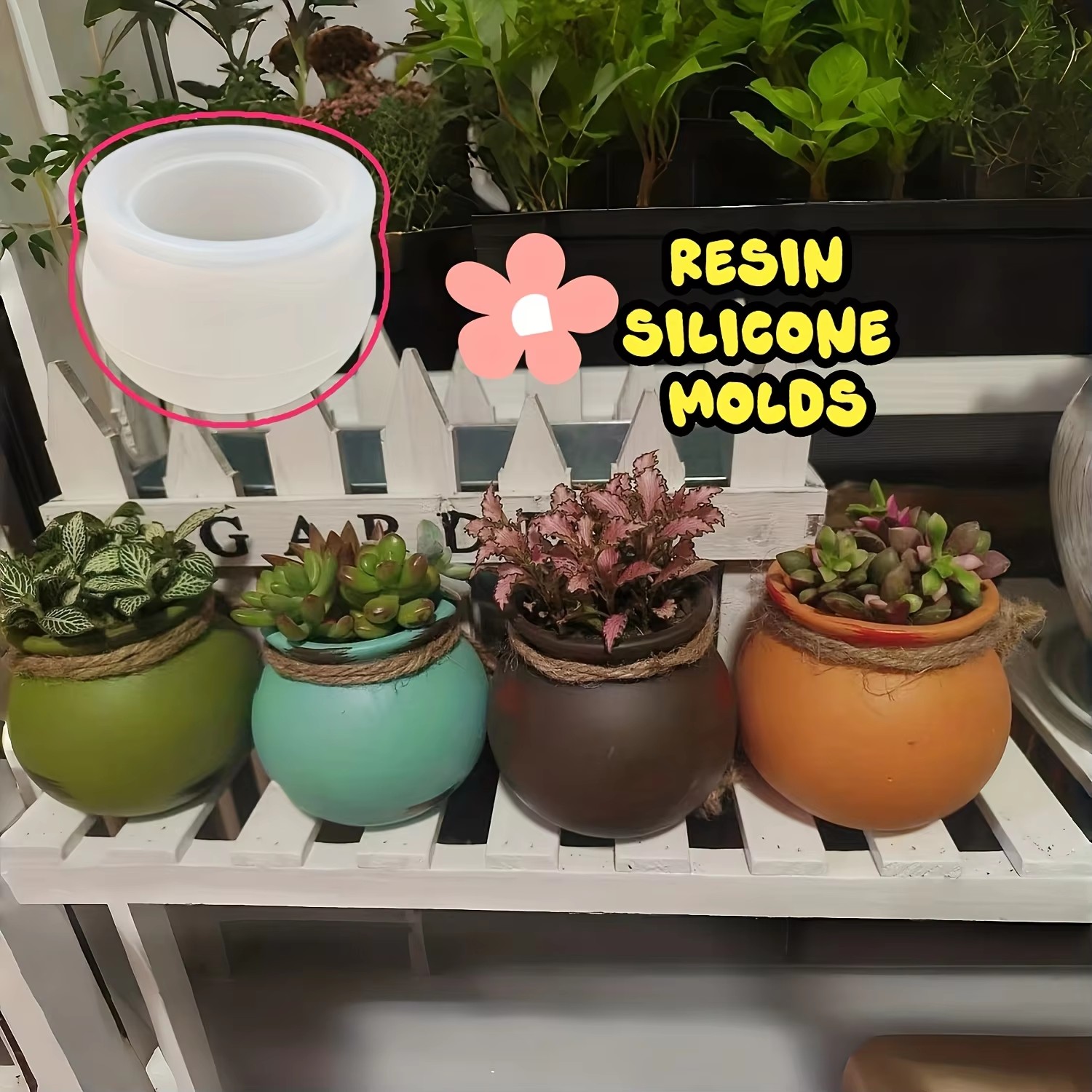 Silicone Flower Pot Molds, Res - đánh giá và giá Resin Art Guide