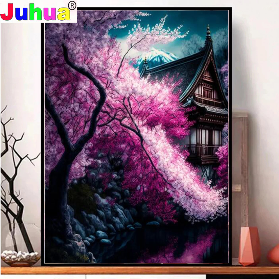 Mount Fuji Cherry Blossoms dia - đánh giá và giá Resin Art Home Decor
