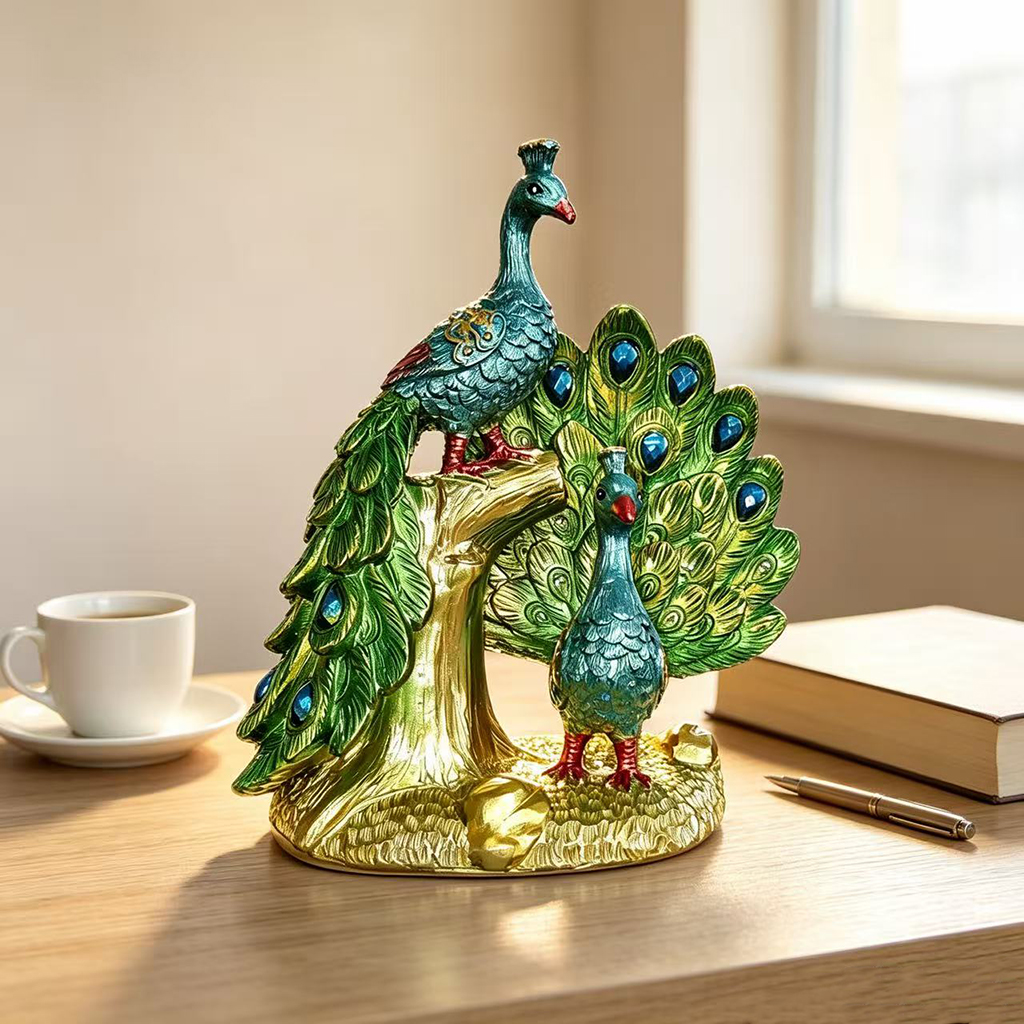 Luxury Peacock Resin Sculpture - đánh giá và giá Resin Art Gift For Wedding