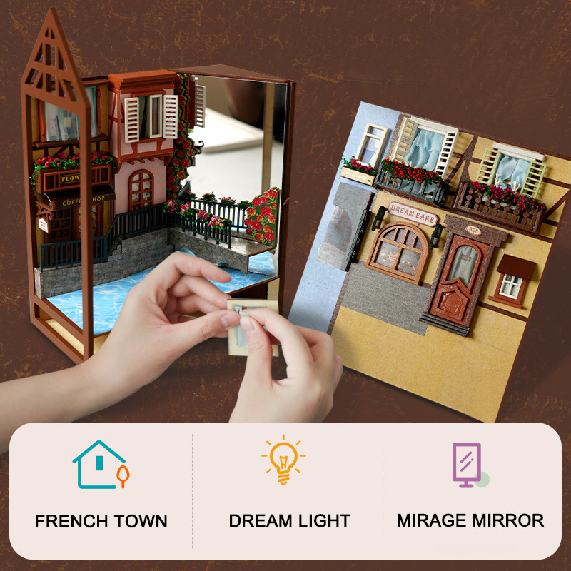 DIY Wooden Book Nook Retro Col - đánh giá và giá Resin Art With Wood