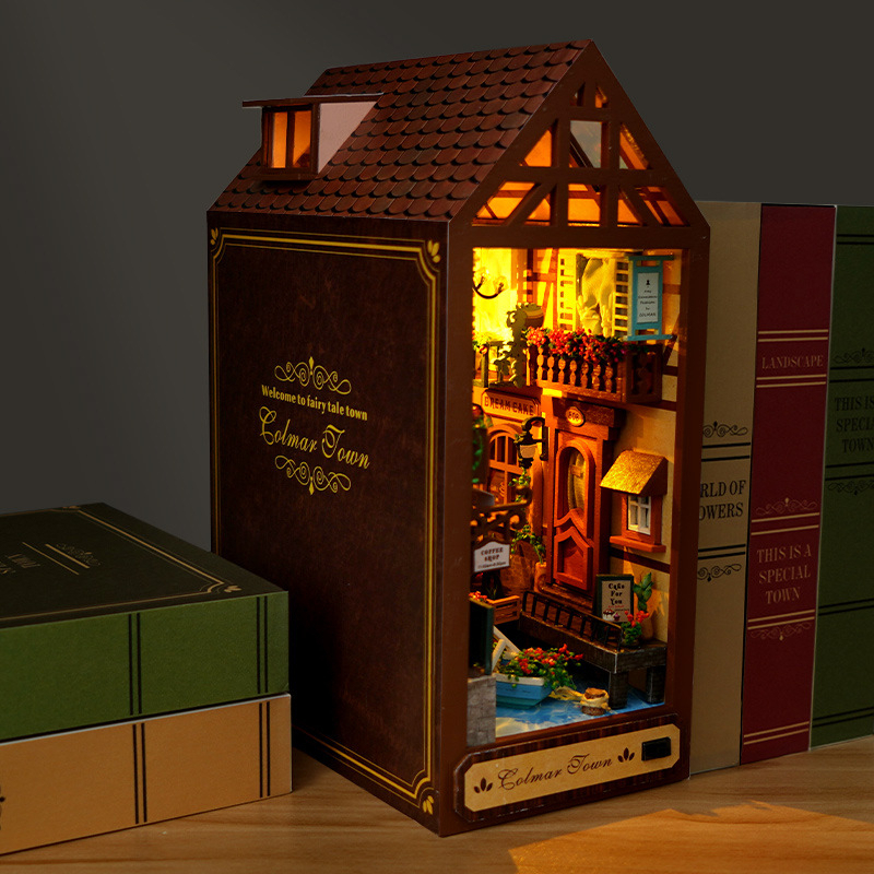 DIY Wooden Book Nook Retro Col - đánh giá và giá Resin Art With Wood