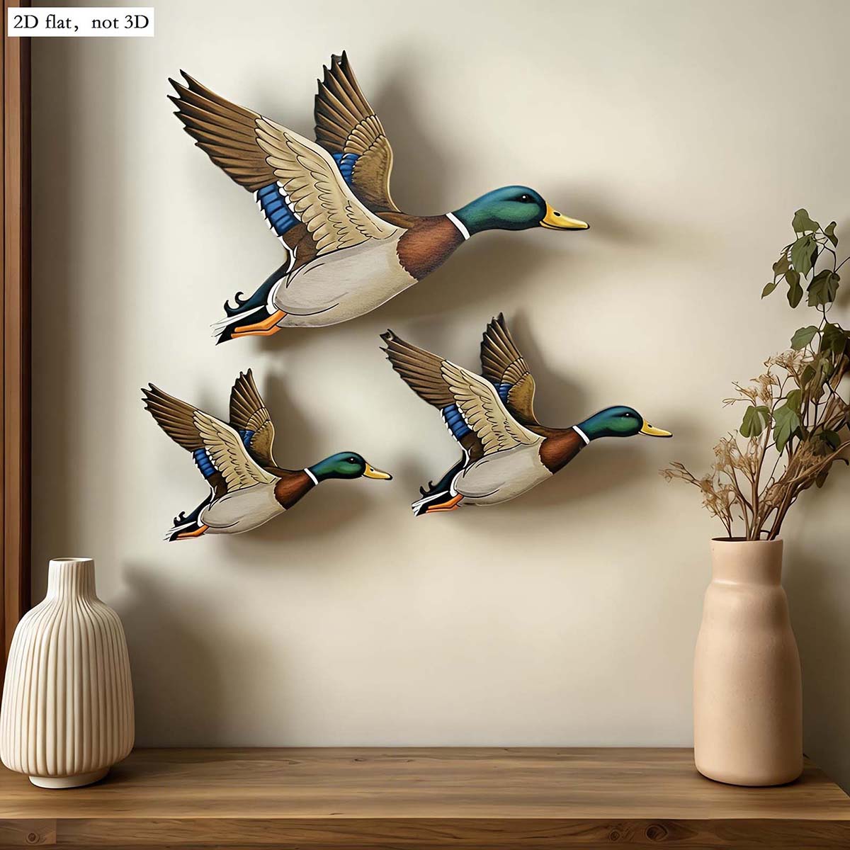 3Pcs Wild Duck Wall Arts Uniqu - đánh giá và giá Resin Art With Wood