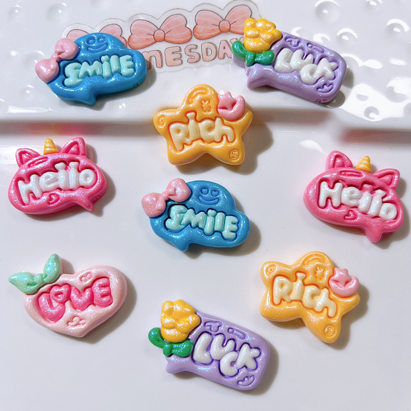 10Pcs Cute Bright SurfaceUnico - đánh giá và giá Resin Art Name