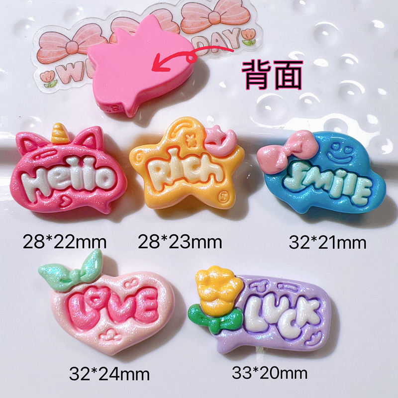 10Pcs Cute Bright SurfaceUnico - đánh giá và giá Resin Art Name
