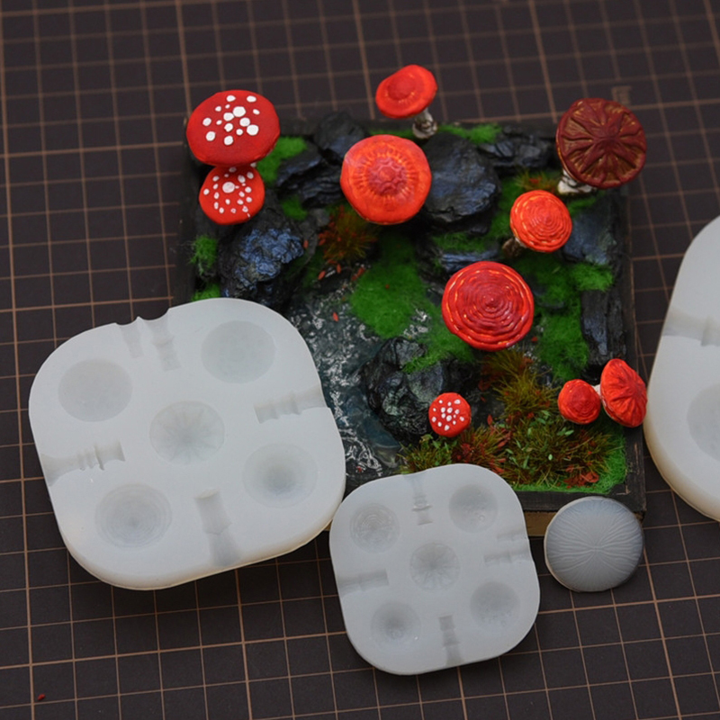 2pcs/set Mini Mushroom Silicon - đánh giá và giá Resin Art Mould