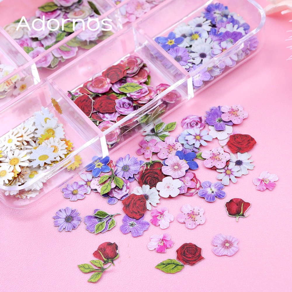 6 Grids Flowers Wood Pulp Chip - đánh giá và giá Resin Art With Wood