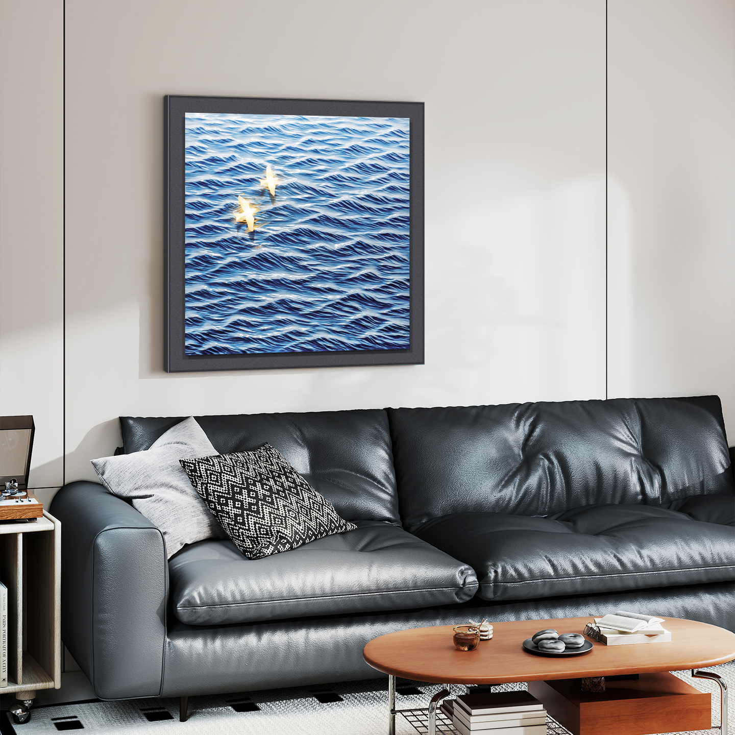 *%  Large Handmade Ocean Blue  - đánh giá và giá Background Resin Art