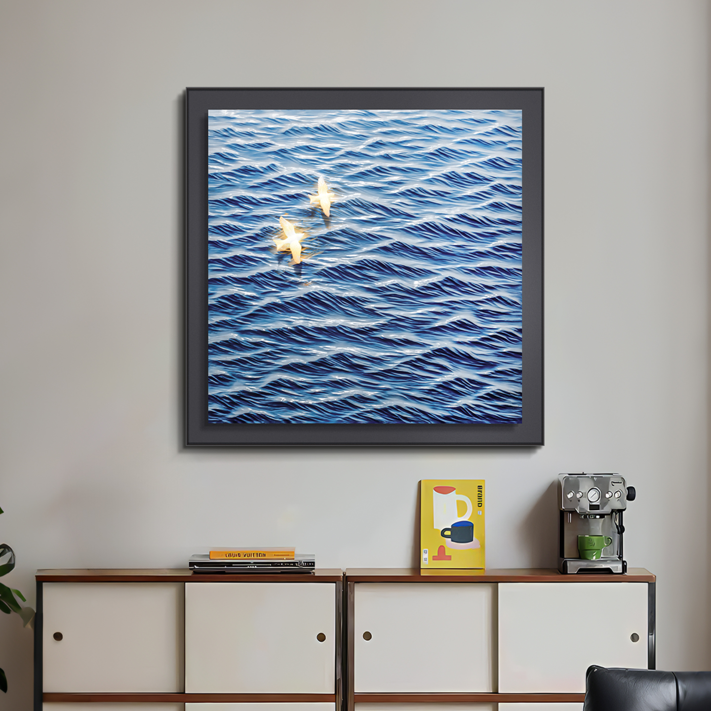 *%  Large Handmade Ocean Blue  - đánh giá và giá Background Resin Art
