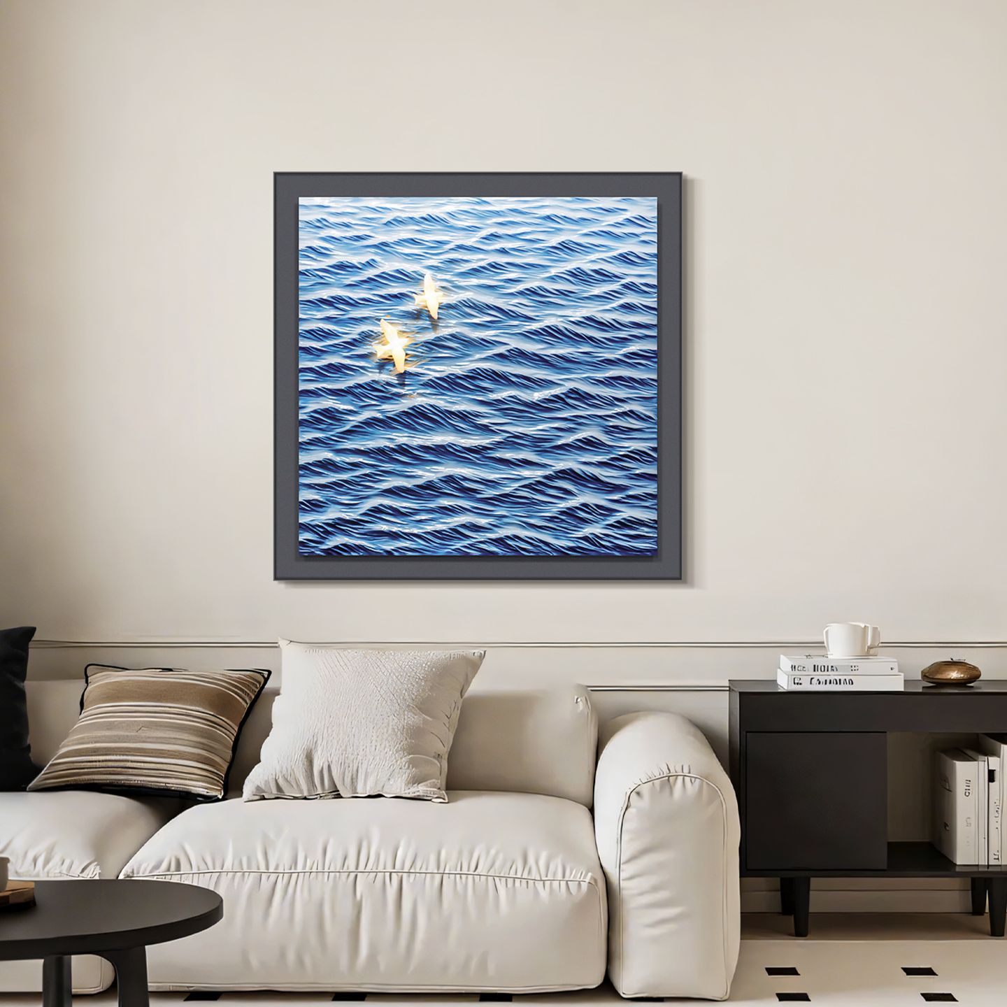 *%  Large Handmade Ocean Blue  - đánh giá và giá Background Resin Art