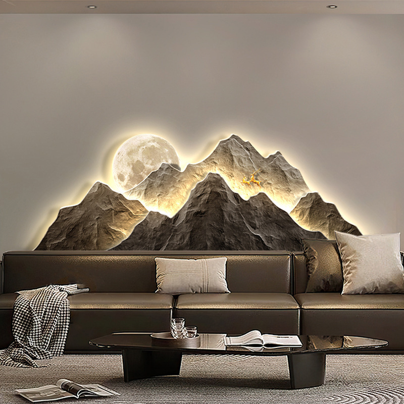Modern Living Room Background  - đánh giá và giá Background Resin Art