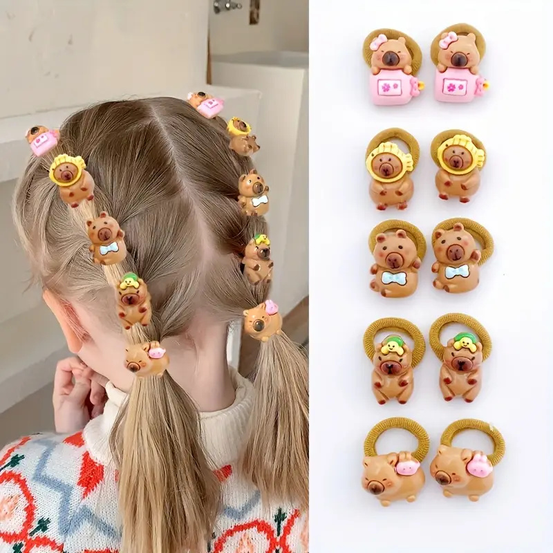 10Pcs Cute Cartoon Capybara Ha - đánh giá và giá Resin Art For Kids