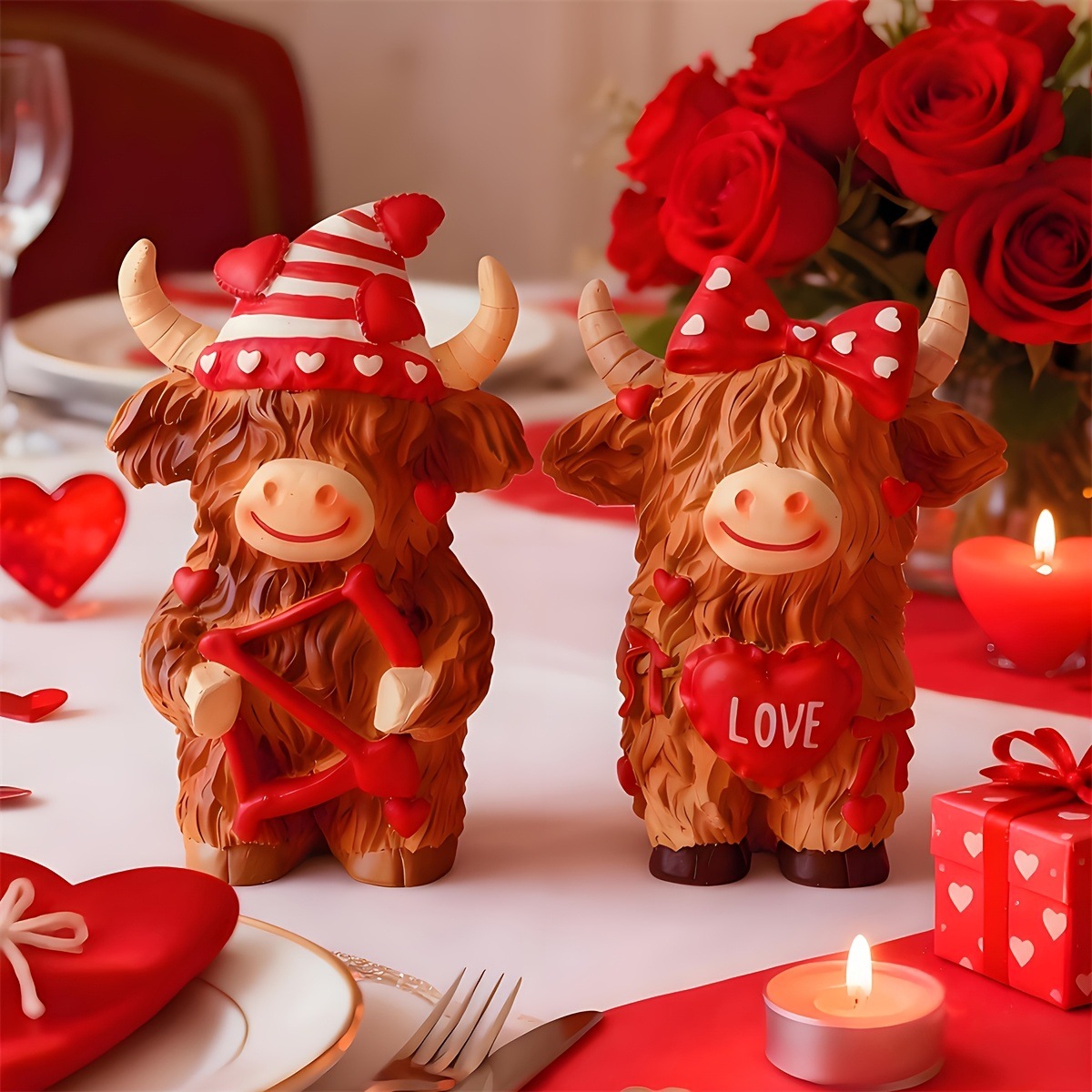 Highland Cow Couple Resin Orna - đánh giá và giá Resin Art Gift For Wedding