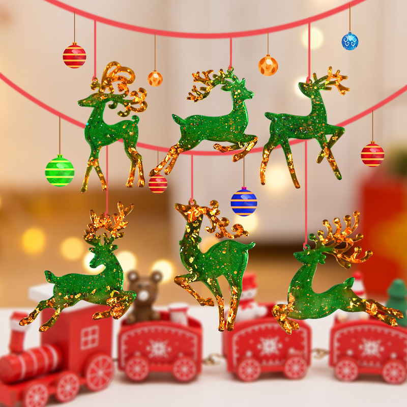 Christmas Elk Shaped Silicone  - đánh giá và giá Resin Art Template