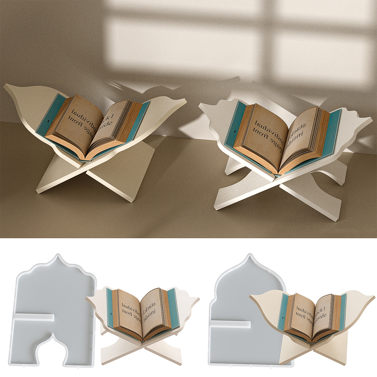 DIY Folding Book Stand Silicon - đánh giá và giá Resin Art Quran Set