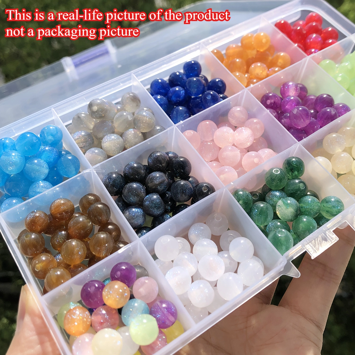 50Pcs 8mm Shiny Starry Sky Res - đánh giá và giá Resin Art Glitter