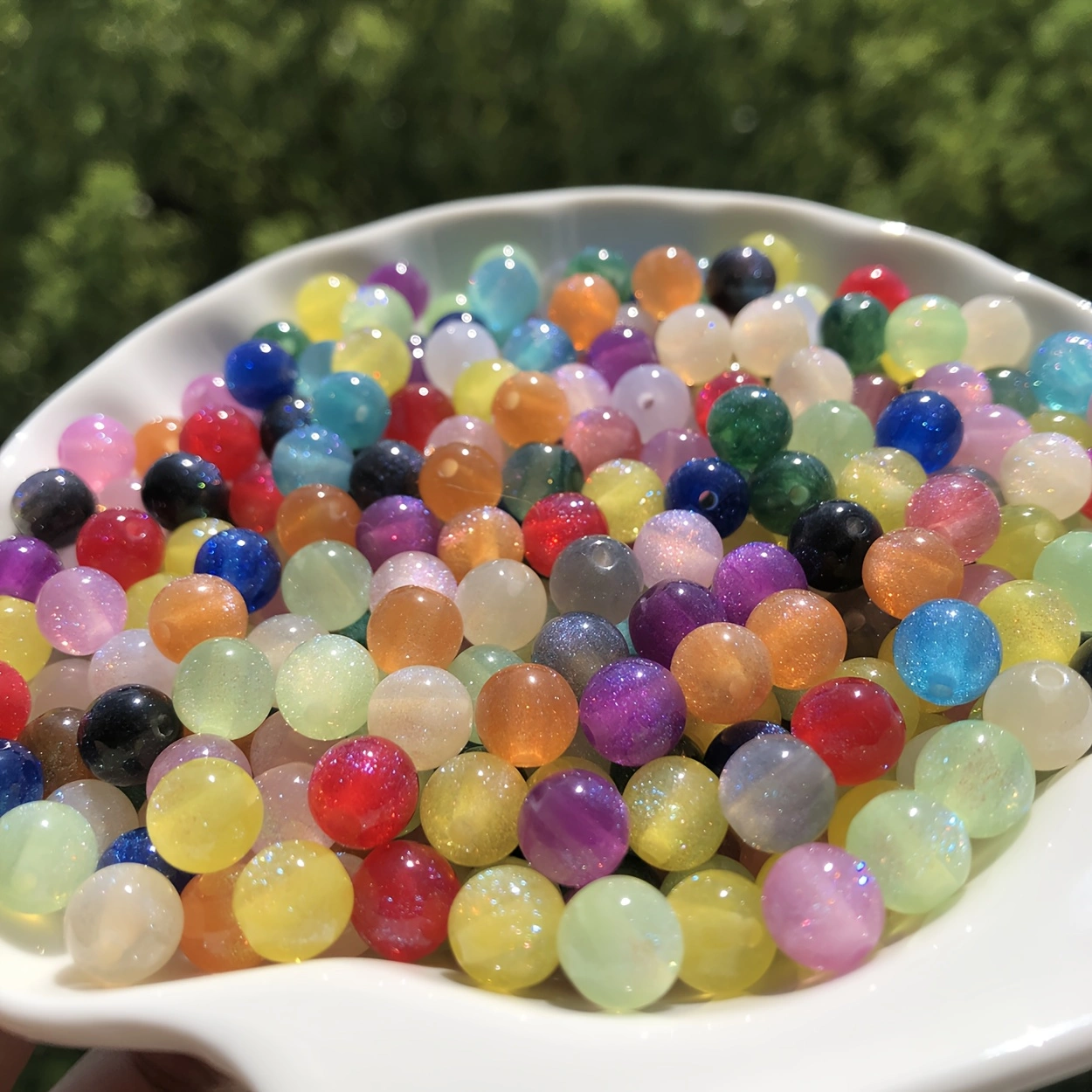 50Pcs 8mm Shiny Starry Sky Res - đánh giá và giá Resin Art Glitter